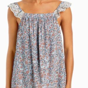 Fever Printed Off The Shoulder Rayon Tank Top Size Small